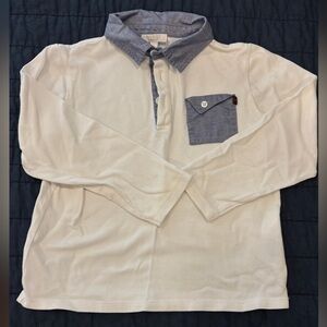 Kids White and Blue Polo Shirt